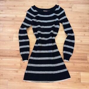Super soft black and gray striped Juicy Couture velour dress
